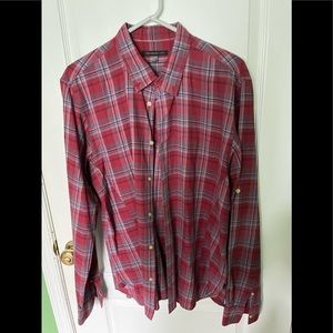 John Varvatos Mens Plaid Shirt
